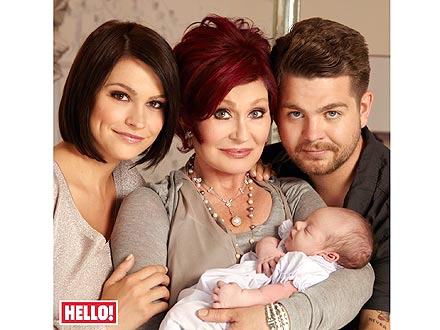 Lisa Stelly, Sharon Osbourne, Jack Osbourne, and Pearl Clementine