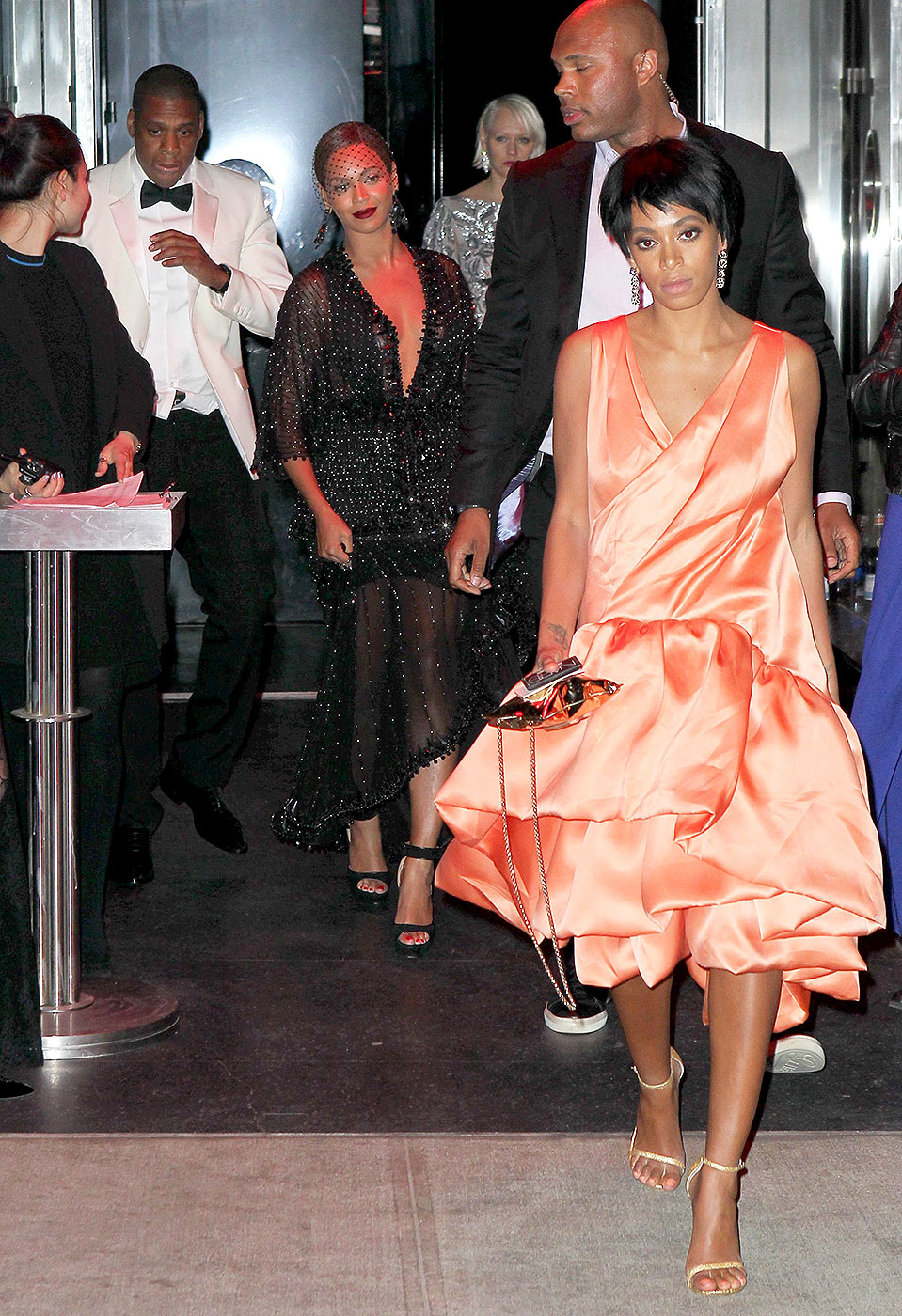 Jay Z and Beyonce with Solange Knowles