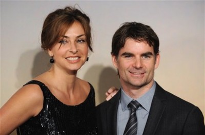 Jeff Gordon and Ingrid Vandebosch