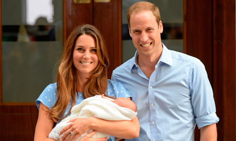 Duchess Kate and Prince William with Prince George