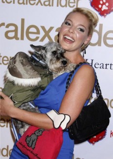 Katherine Heigl and her dog