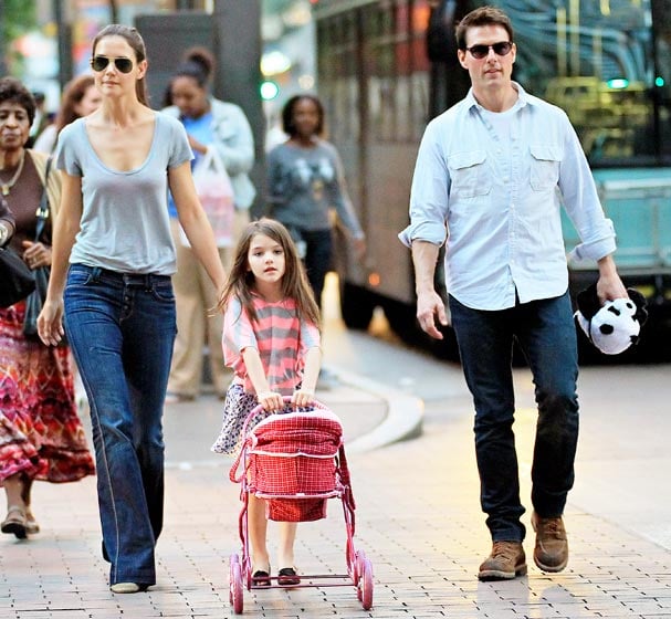 Katie Holmes and Tom Cruise with their daughter Suri