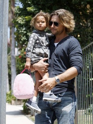 Nahla with her dad Gabriel Aubry