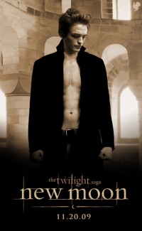Robert Pattinson shirtless on New Moon poster