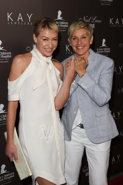 Portia de Rossi and Ellen DeGeneres