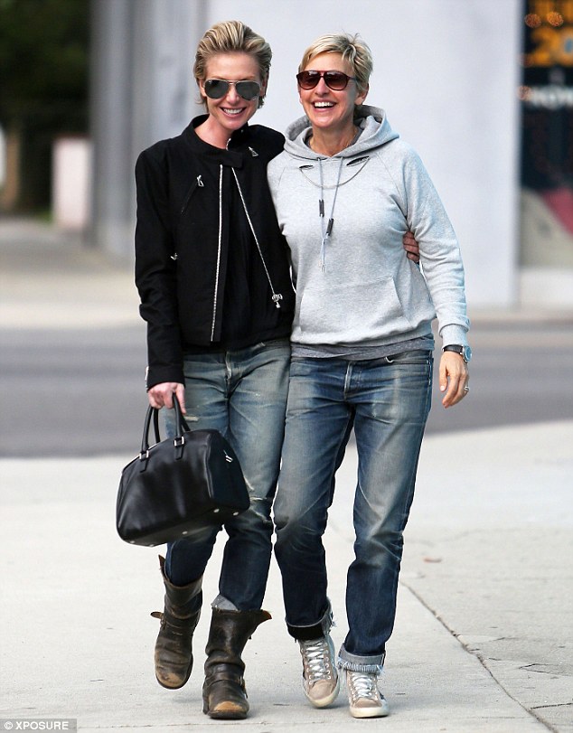 Portia de Rossi and Ellen DeGeneres