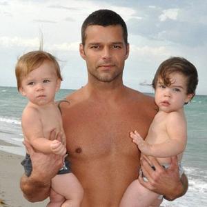 Ricky Martin and sons