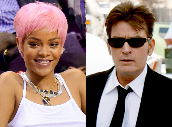 Rihanna and Charlie Sheen