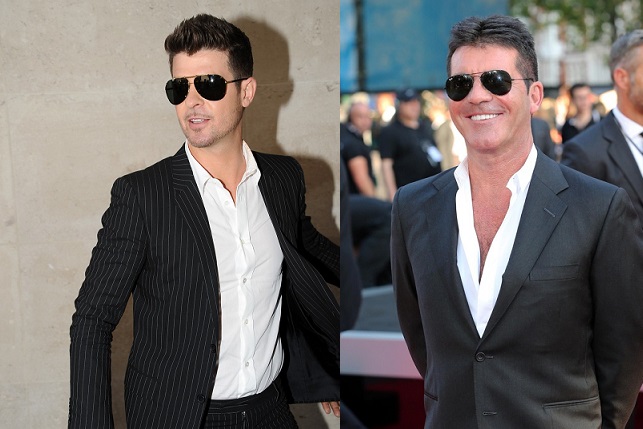 Robin Thicke and Simon Cowell