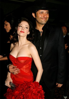 Rose McGowan and Robert Rodriguez