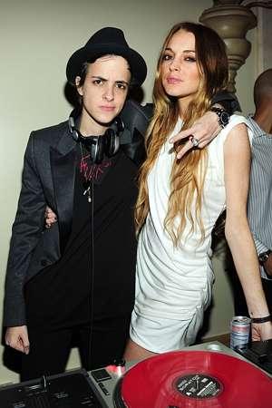 Samantha Ronson and Lindsay Lohan