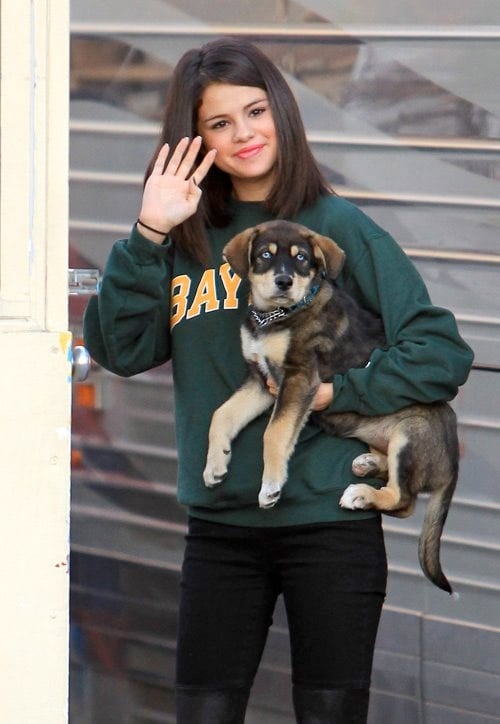 Selena Gomez and her dog Baylor