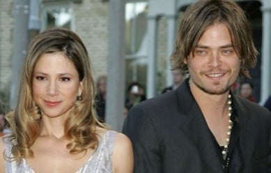 Mira Sorvino and Christopher Backus