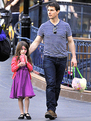 Suri and her dad Tom Cruise