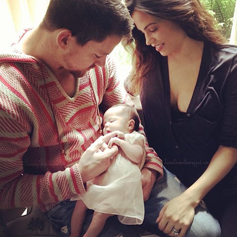 Channing Tatum with wife Jenna Dewan-Tatum and baby Everly