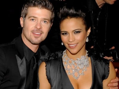 Robin Thicke and Paula Patton