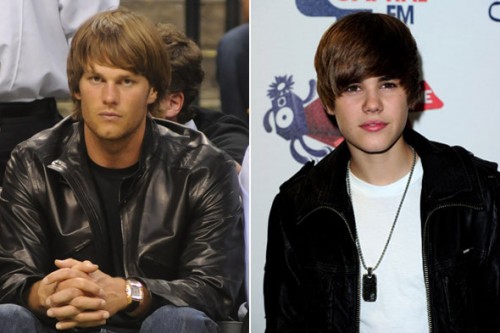 Tom Brady and Justin Bieber