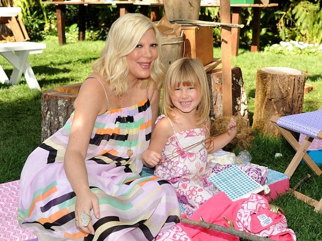 Tori Spelling with daughter Stella