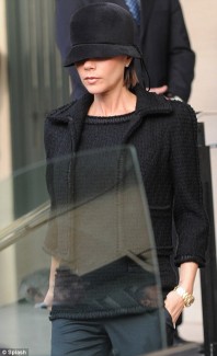 Victoria Beckham steps out in a cloche hat