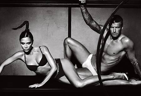 Victoria and David Beckham for Armani