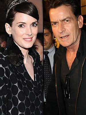 Winona Ryder and Charlie Sheen