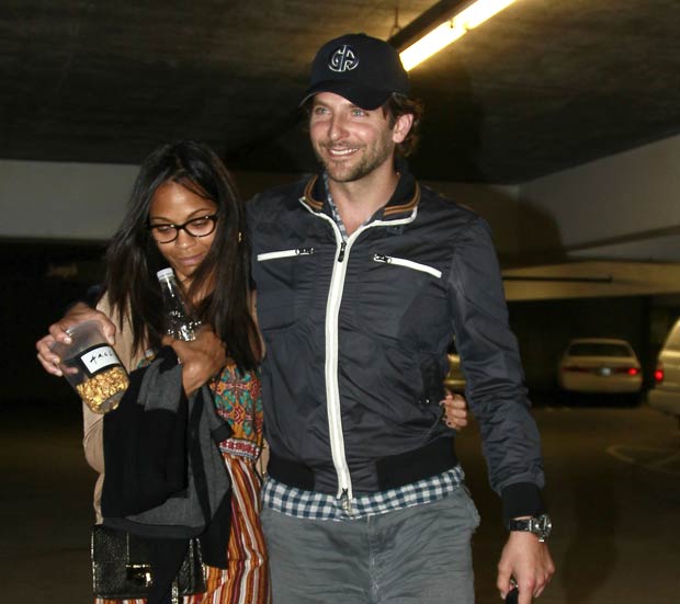 Zoe Saldana and Bradley Cooper