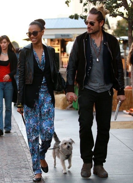 Zoe Saldana and Marco Perego