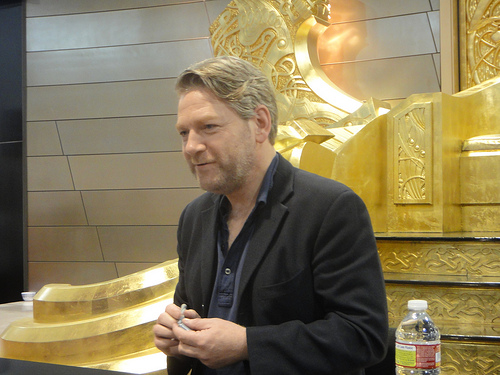 Kenneth Branagh on a Thor set