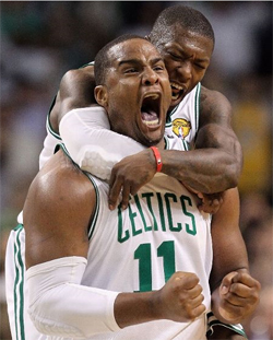 Big Baby Glen Davis and Nate Robinson