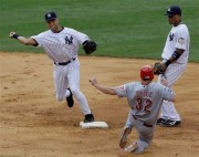 Derek Jeter, turning the double play