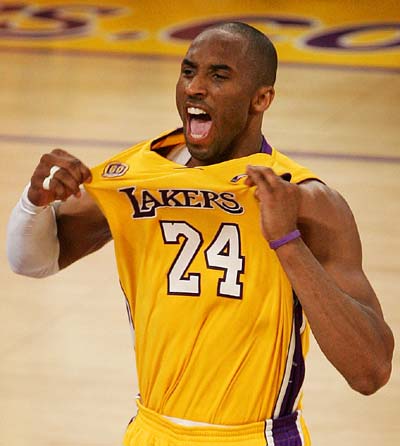 kobe bryant grabbing jersey