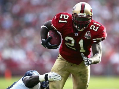 Frank Gore on the run for The San Francisco 49ers