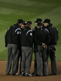 Umpires Huddle