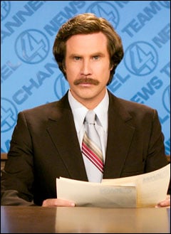 Will Ferrell as Ron Burgundy in Anchorman