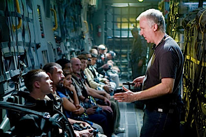 James Cameron on Avatar set