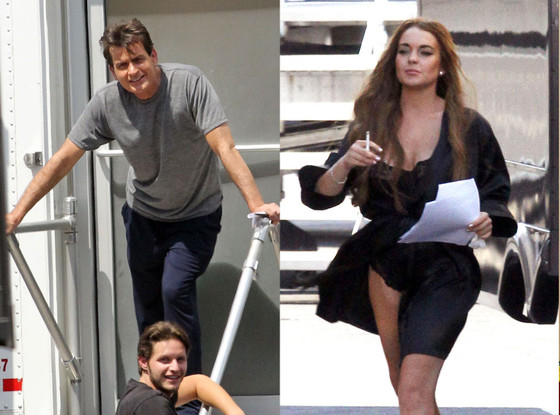 Charlie Sheen and Lindsay Lohan
