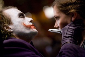 Heath Ledger and Maggie Gyllenhaal in The Dark Knight