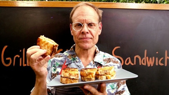 Alton Brown grilled grilled cheese