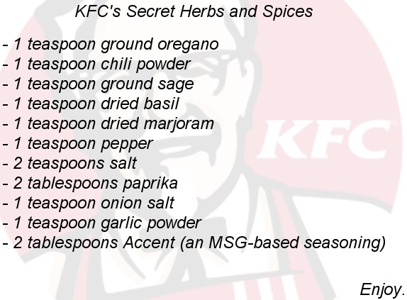 kfc secret friend chicken recipe