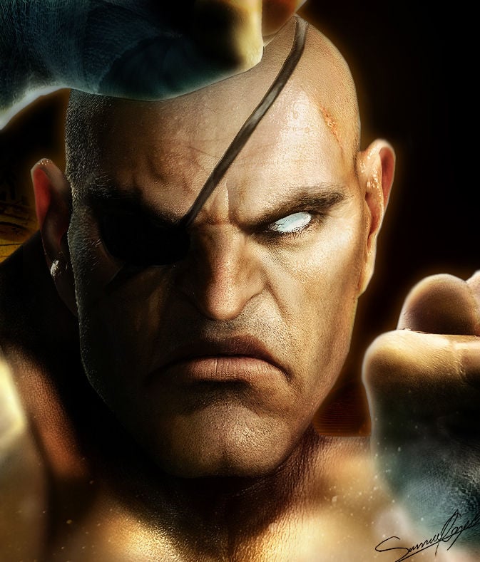 Sagat realistic character art