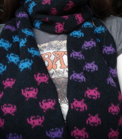 Space Invaders scarf