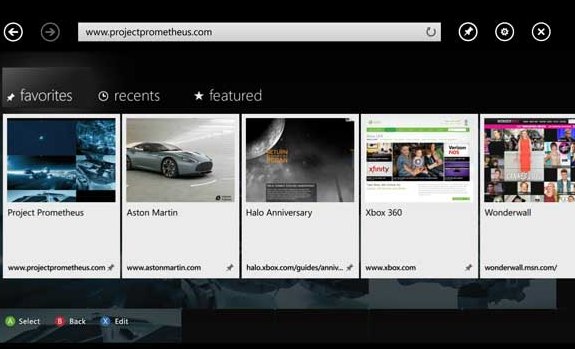 Internet Explorer for Xbox 360