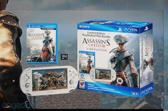 White PS Vita Assassins Creed III