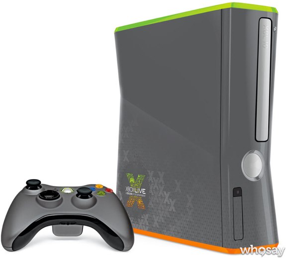 Custom 10 year xbox live xbox 360 console