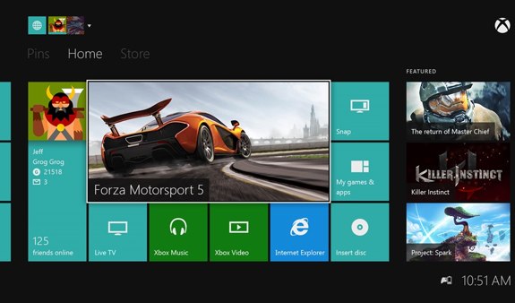 Xbox One system update