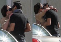 Britney Spears and Adnan share a kiss