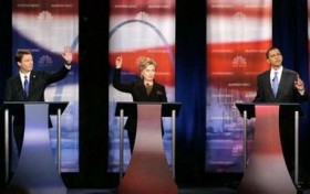 John Kerry, Barack Obama, Hillary Clinton debating