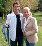 Patrick Swayze and Barbara Walters