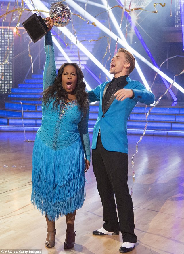 Amber Riley and Derek Hough