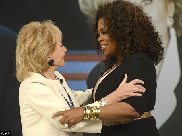 Barbara Walters and Oprah Winfrey